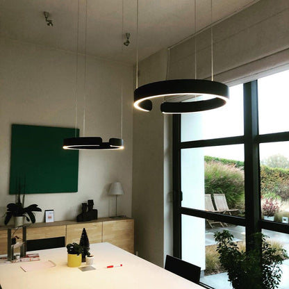 Lampe pendante moderne à LED en forme de cercle