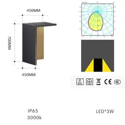 Lampe solaire extérieure Block Lane