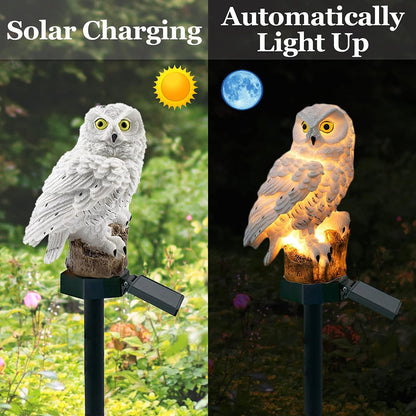 Lampe solaire en forme de hibou (lot de 2)