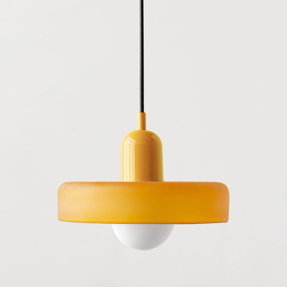 Lampe Suspendue Bauhaus En Verre Coloré