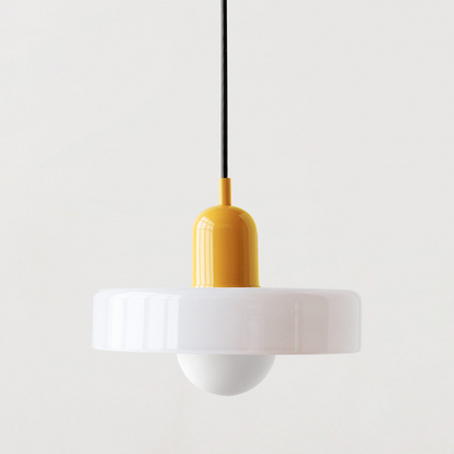 Lampe Suspendue Bauhaus En Verre Coloré