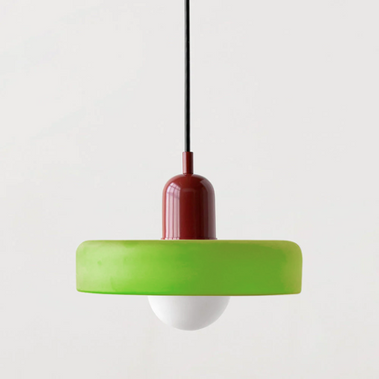 Lampe Suspendue Bauhaus En Verre Coloré