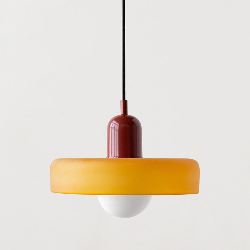 Lampe Suspendue Bauhaus En Verre Coloré