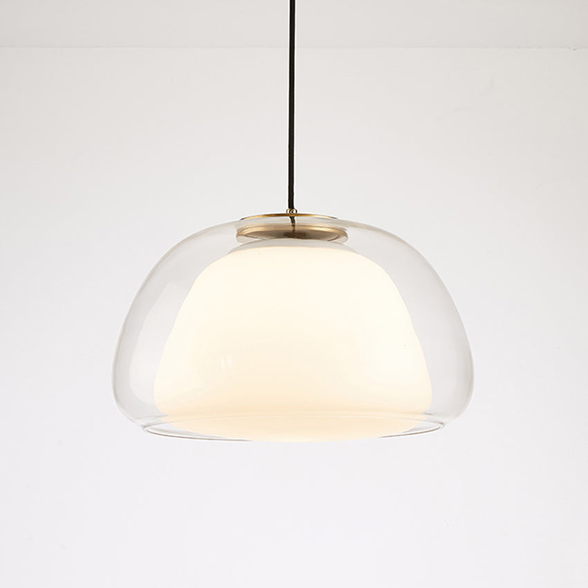 Lampe suspendue moderne en verre au lait