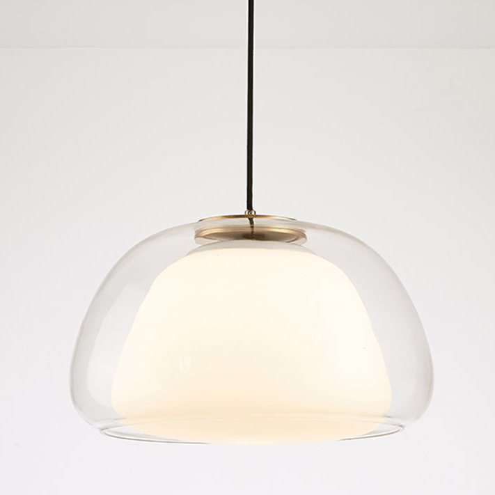 Lampe suspendue moderne en verre au lait