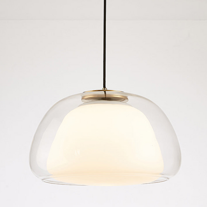 Lampe suspendue moderne en verre au lait