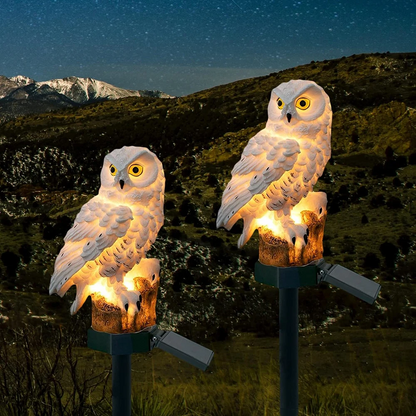 Lampe solaire en forme de hibou (lot de 2)