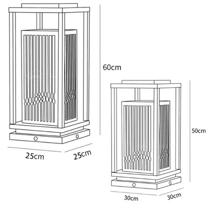 Cage Poteau Lumière Lampe solaire d'extérieur